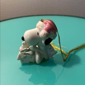 Vintage Lenox Classic Snoopy & Woodstock Christmas Ornament